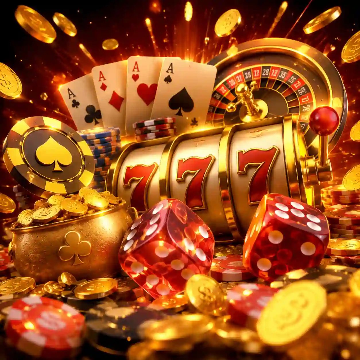 Grade de slots coloridos em tela de celular